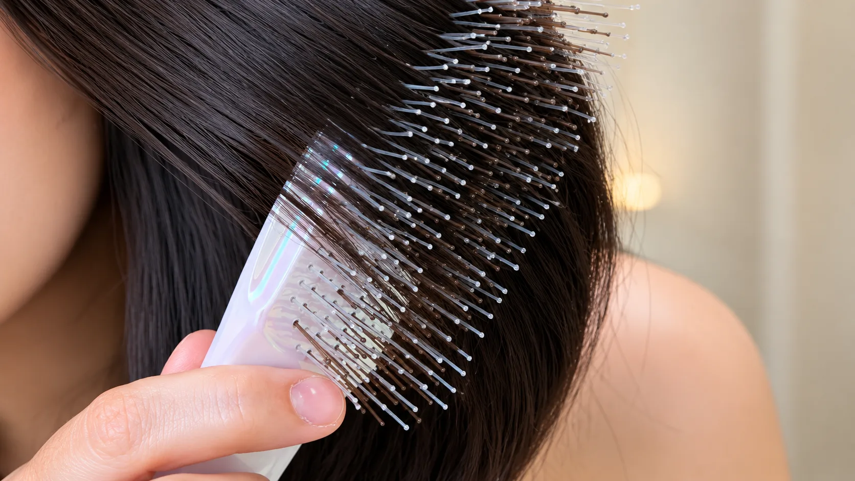 Scalp massage with the Fairy Brush Magic Comb